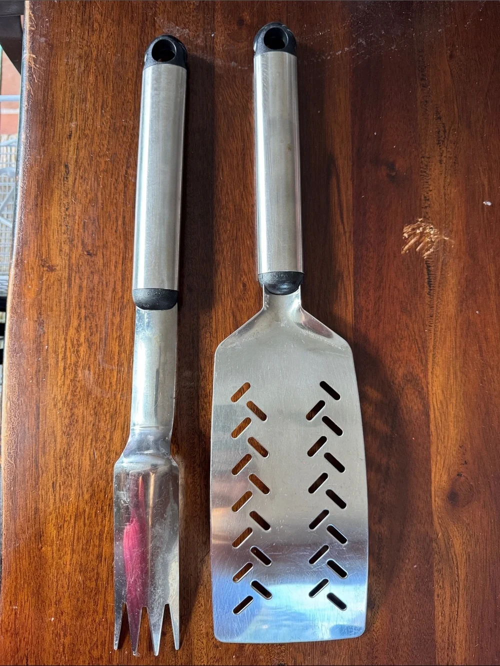 Hoffritz German Stainless Steel Angle Slotted Spatula and Fork
